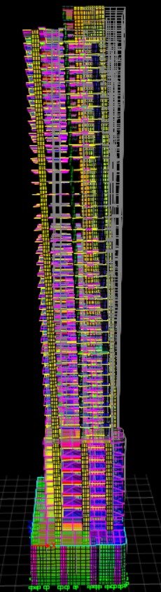 First mode shape deflection of Anchor Sky